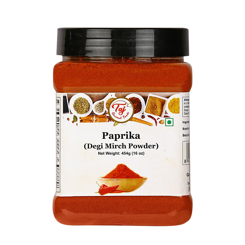 TAJ Paprika (Deggi Mirch) Spice Powder, Ground 16 oz