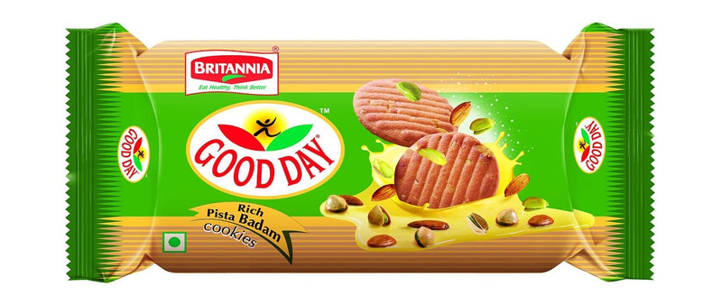 Britannia Good Day Pista Badam Cookies Biscuit - 75g, 1-Pack
