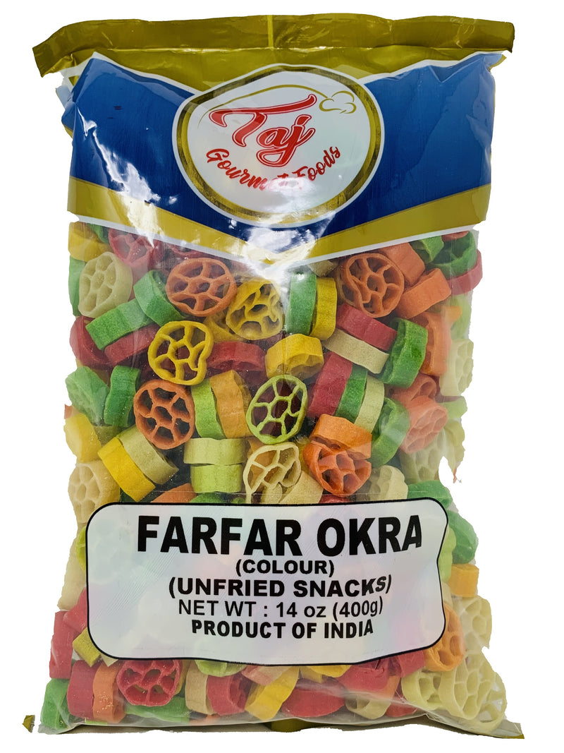 TAJ Fryums Farfar Okra Unfried Snacks, 400gm