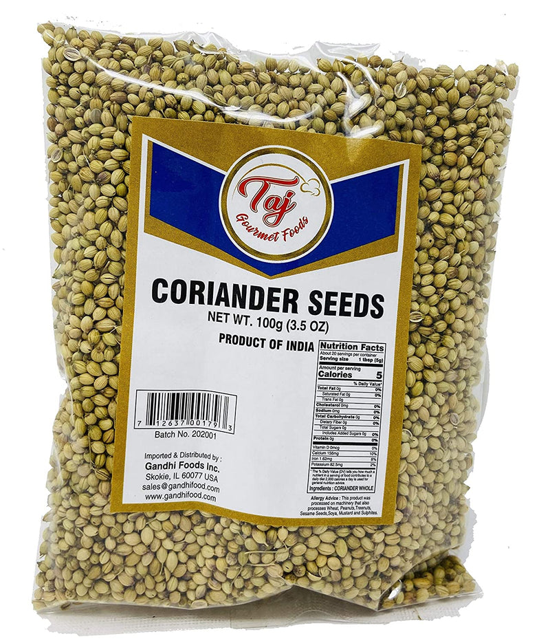 TAJ Coriander Seeds, Coriander Whole, Dhania