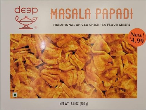 Deep Masala Papadi ( Traditional Spiced  FlChickpeaour Crips) 8.8oz , 250gm