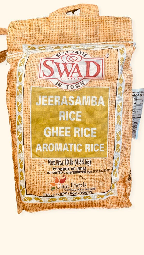 Swad Jeera Samba Rice, Ghee Rice, 10lbs