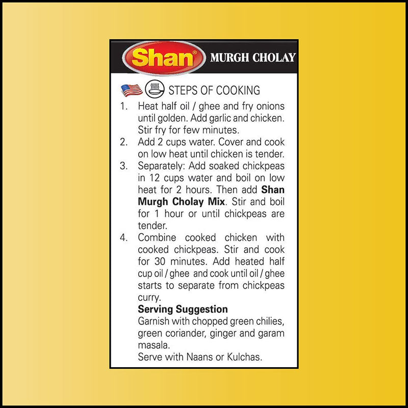 Shan Murgh Cholay Recipe and Seasoning Mix 1.76 oz (50g)