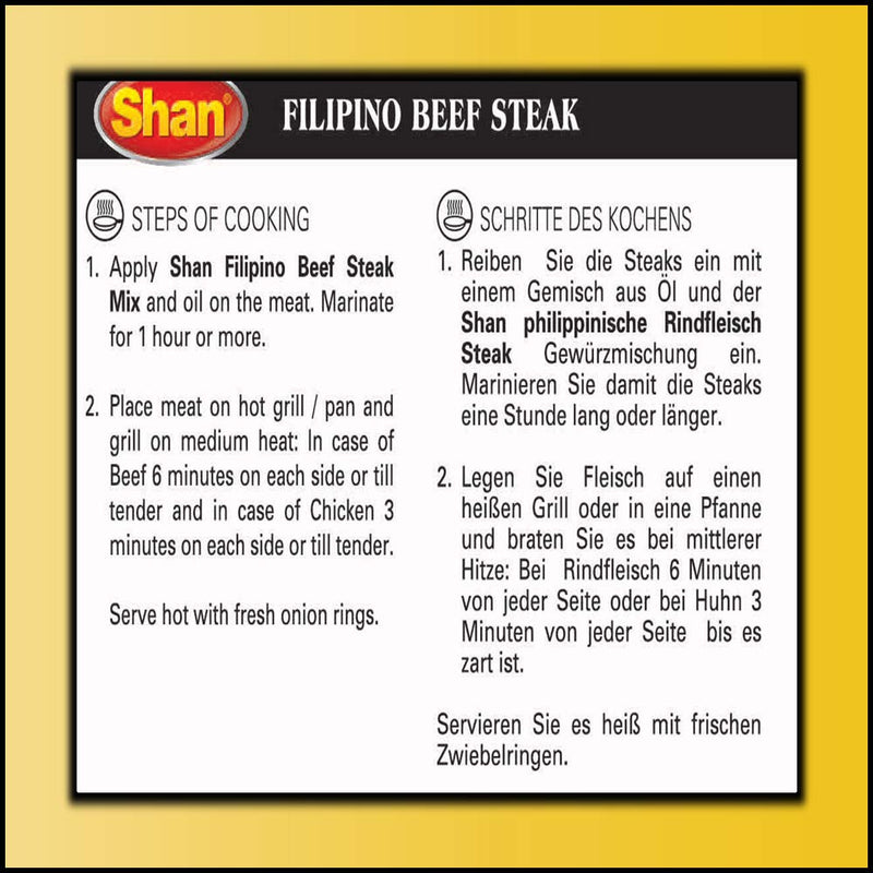 Shan Filipino Beef Steak Oriental Seasoning Mix 1.41 oz (40g)