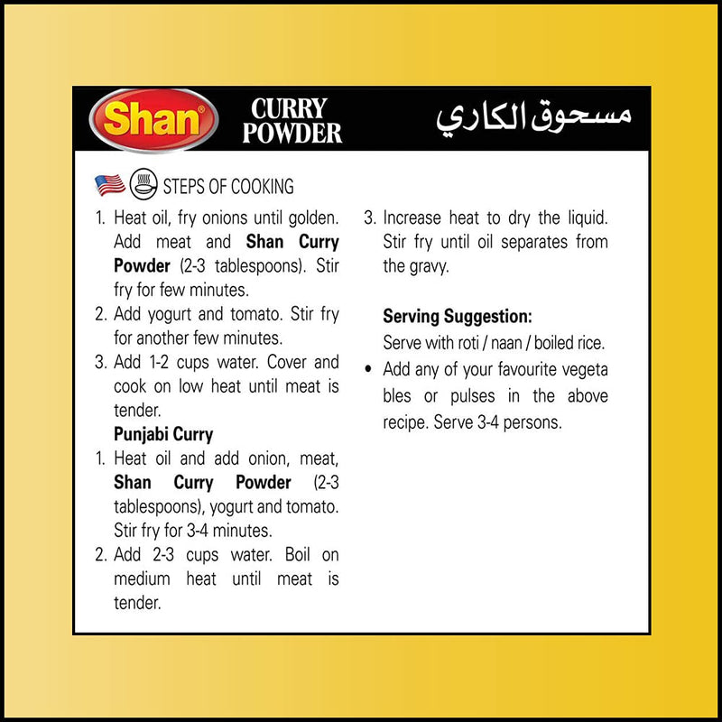 Shan Curry Powder Recipe and Seasoning Mix 3.52 oz (100g)