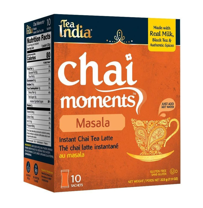 Tea India Chai Moments, Masala (10 Sachets) 7.9oz (223g)