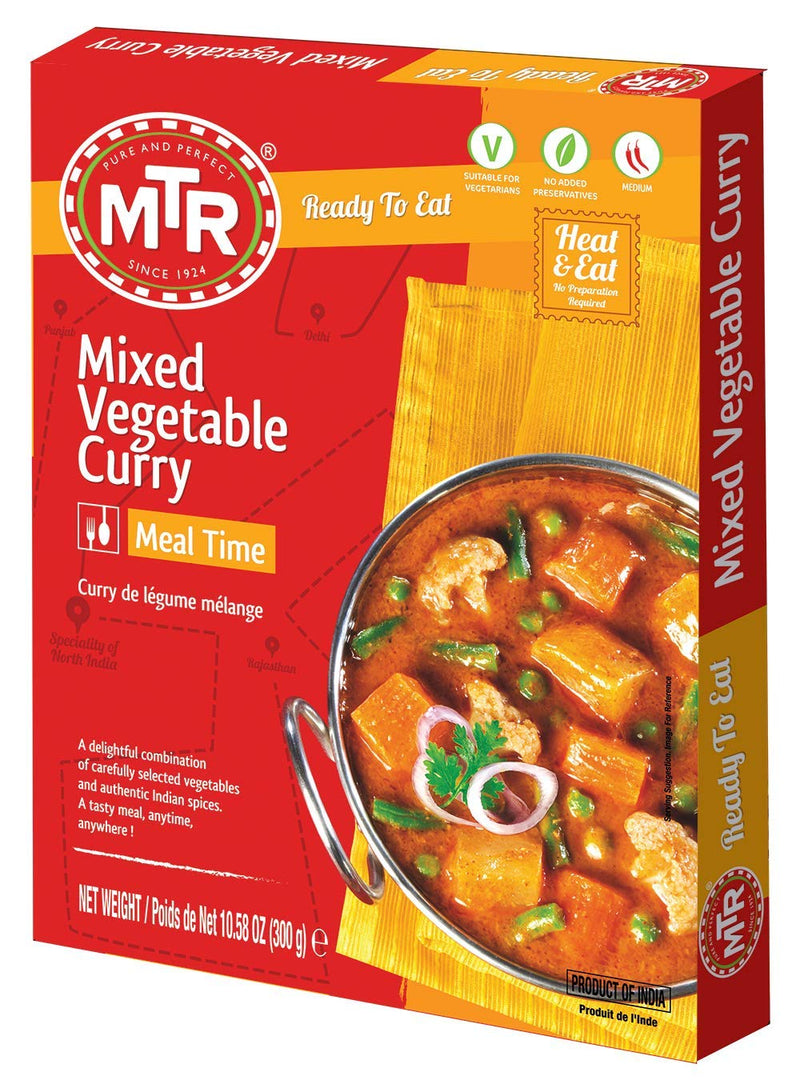 MTR Ready to Eat - Mixed Vegetables in Curry  10.28oz (300g)