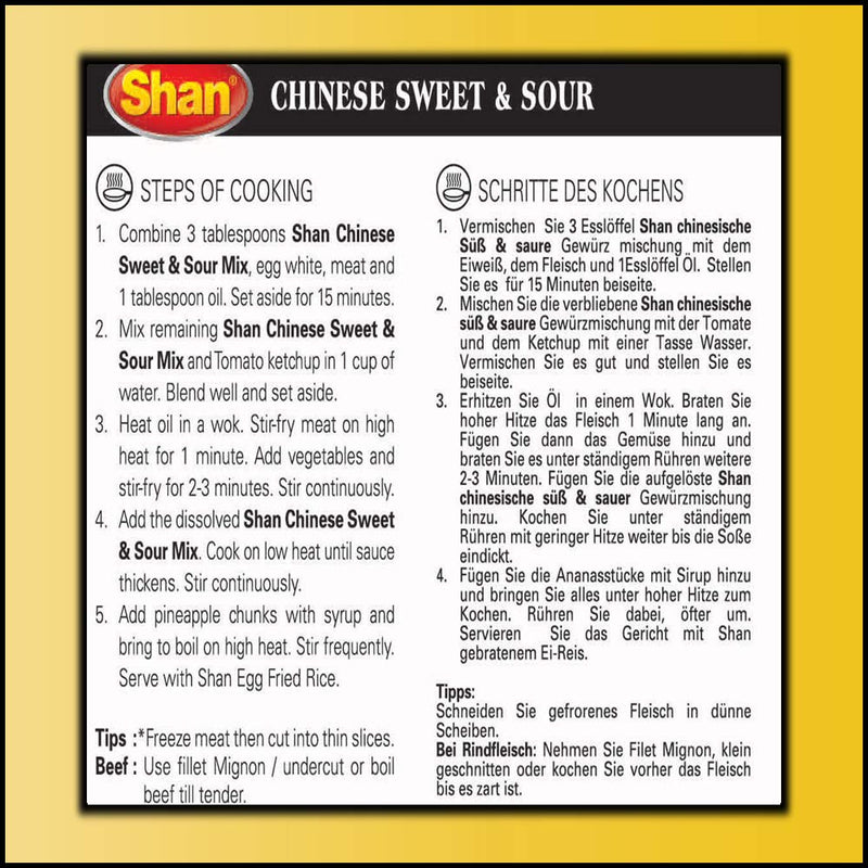 Shan Chinese Sweet & Sour Oriental Seasoning Mix 1.76 oz (50g)