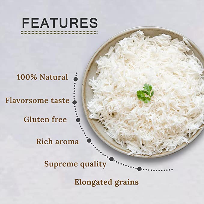 Lal Qilla Classic Whiteline Basmati Rice, 2 Years Aged, 10lbs