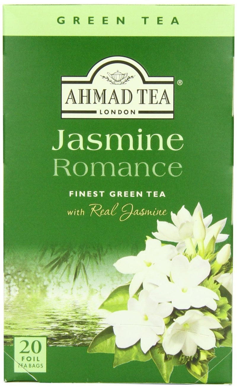 Ahmad Tea Jasmine Romance Green Tea, 20-Count