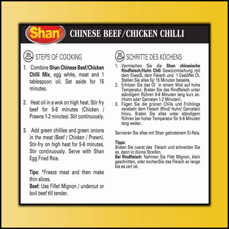 Shan Chinese Beef/Chicken Chilli Oriental Seasoning Mix 1.76 oz (50g)