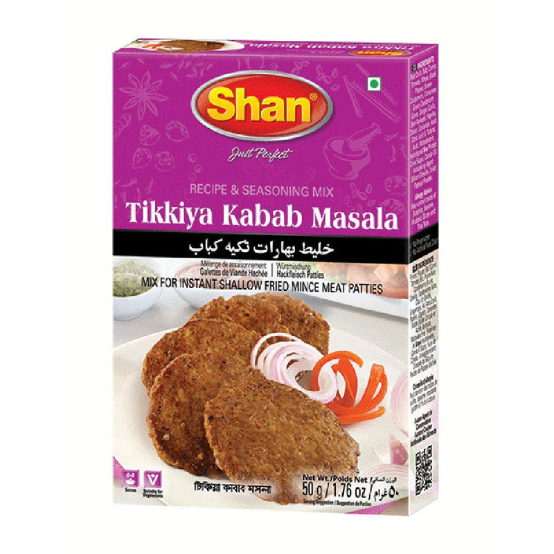 Shan Tikkiya Kabab Recipe and Seasoning Mix 1.76 oz (50g)