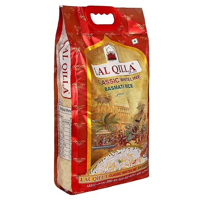 Lal Qilla Classic Whiteline Basmati Rice, 2 Years Aged, 10lbs