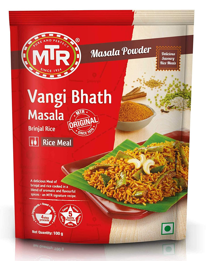 MTR Vangi Bhath Masala Brinjal Rice 100g-3.53Oz