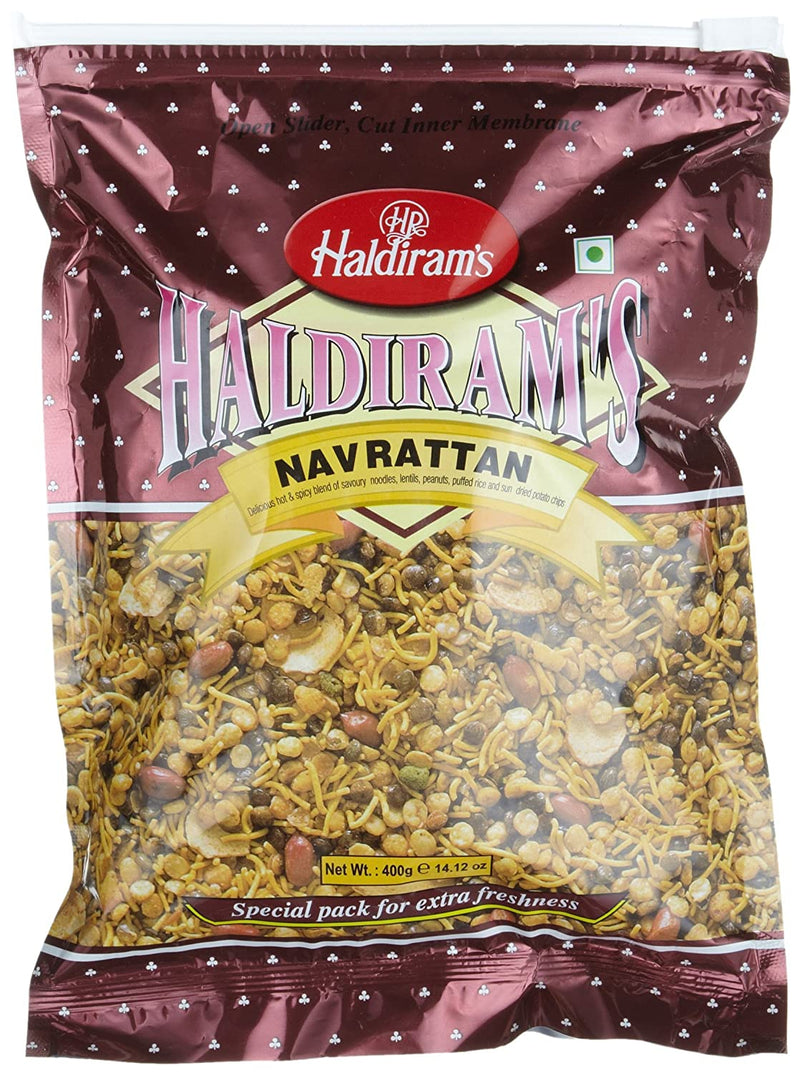 Haldiram's Navrattan (Hot & Spicy Blend of Savoury Noodles, etc)