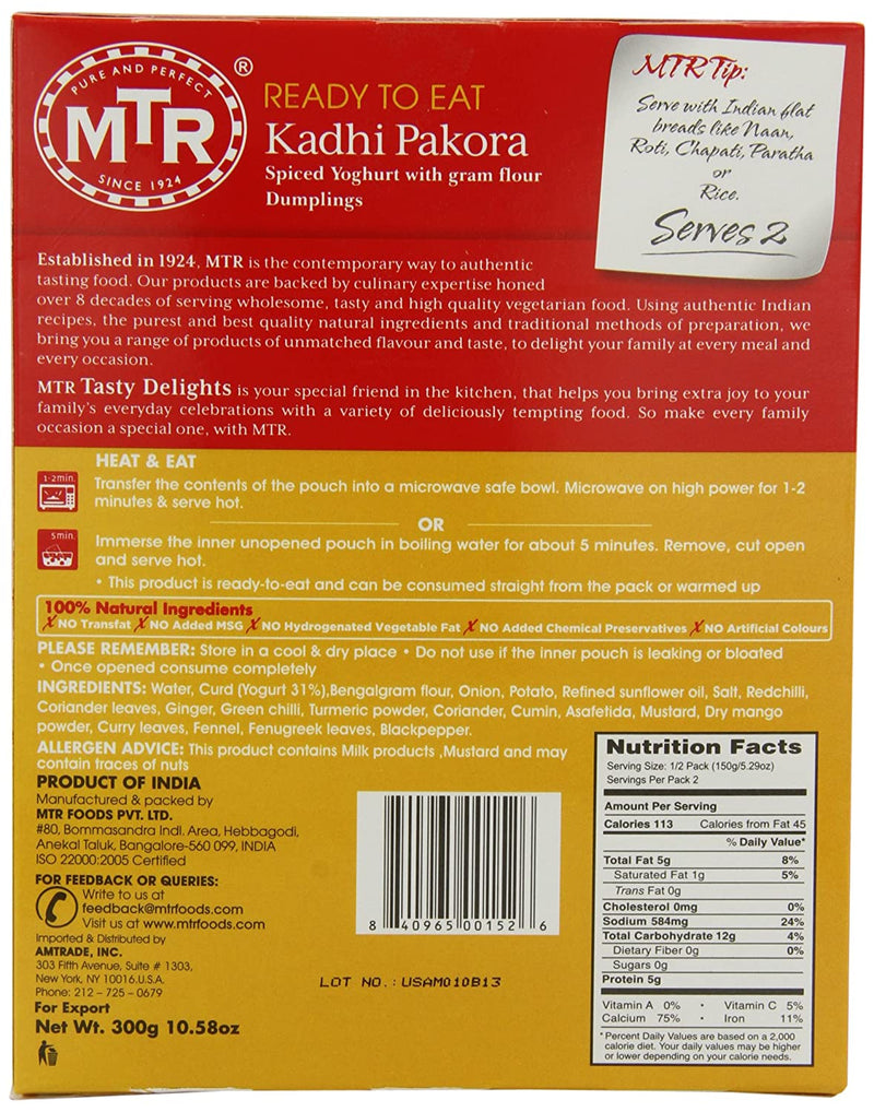 MTR Ready to Eat - Kadhi Pakora 10.58oz (300g)