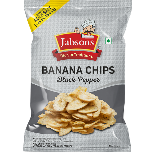 Jabsons Banana Chips Black Pepper, 150g