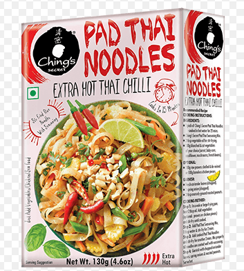 Ching's Pad Thai Noodles, Extra Hot Thai Chilli, 130g