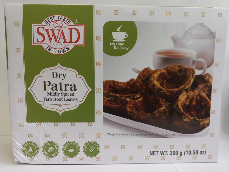 Swad Dry Patra, Mildly Spiced Taro Root Leaves 10.58oz (300g)