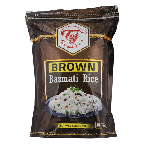 TAJ Brown Basmati Rice, Naturally Aged 5lbs