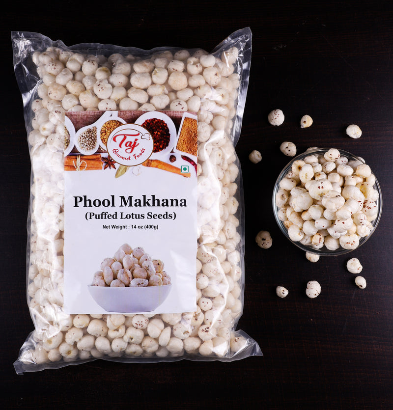 TAJ Phool Makhana, Fox Nut, Popped Lotus Seed