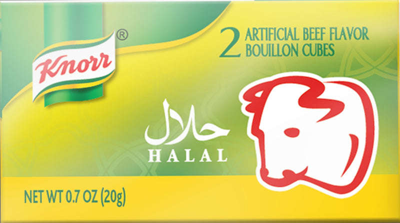 Knorr Halal Beef Bouillon Cubes, (0.7oz x 24), Total 48 cubes
