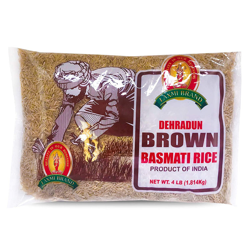 Laxmi All-Natural Brown Basmati Rice, 4 Pound Bag