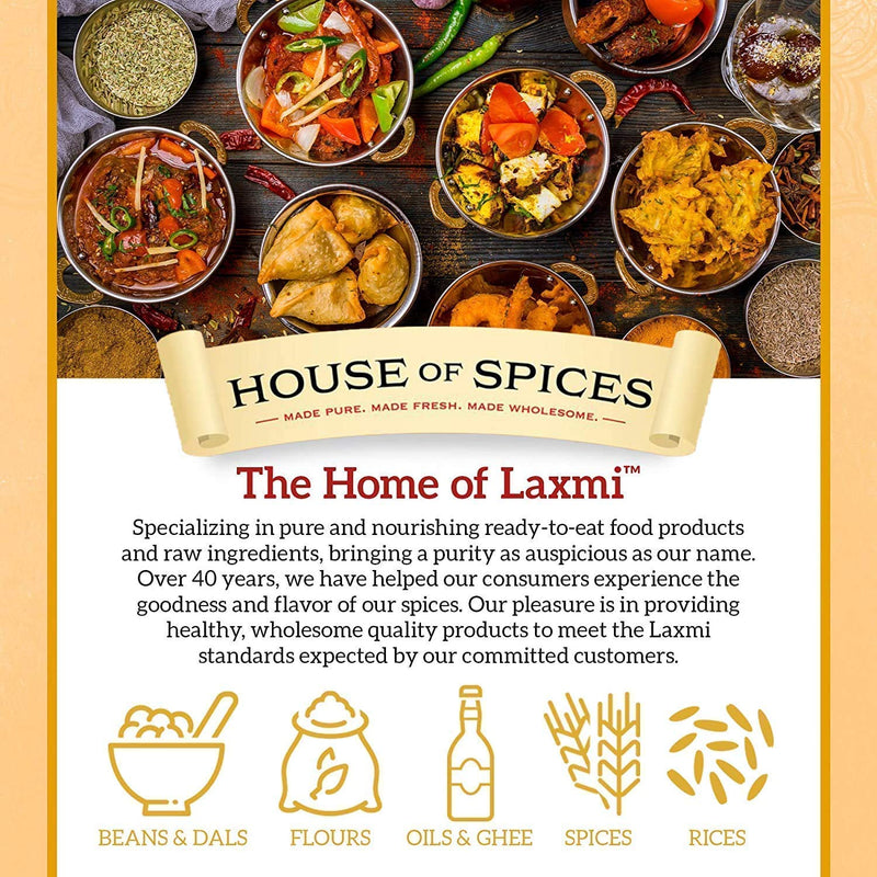 Laxmi Organic Toor Dal, Traditional Indian Split Yellow Peas - 2lb Bag