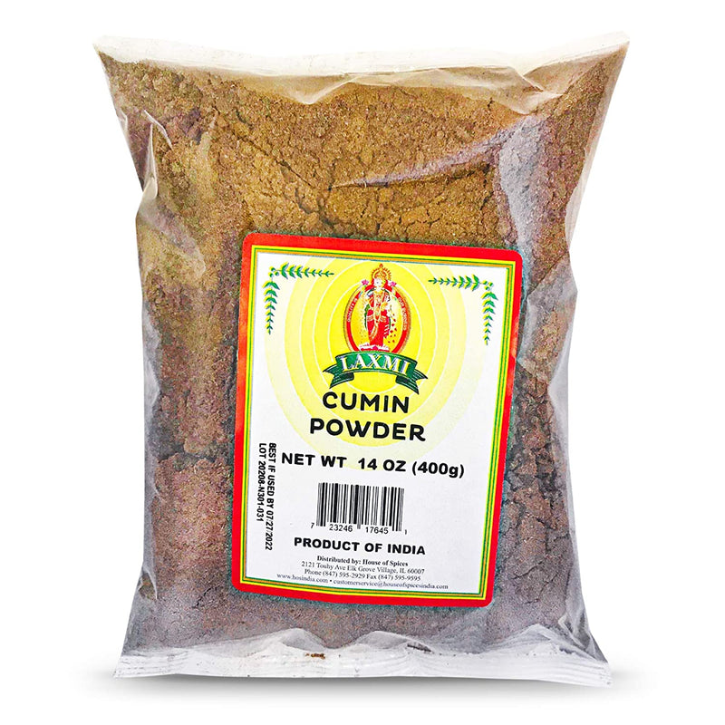 Laxmi Cumin Powder, All Natural Dried Cumin Powder, Jerra Powder 14oz(400g)