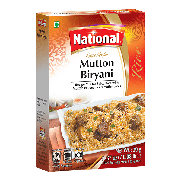National Mutton Biryani Recipe Mix 1.37 oz (39g)