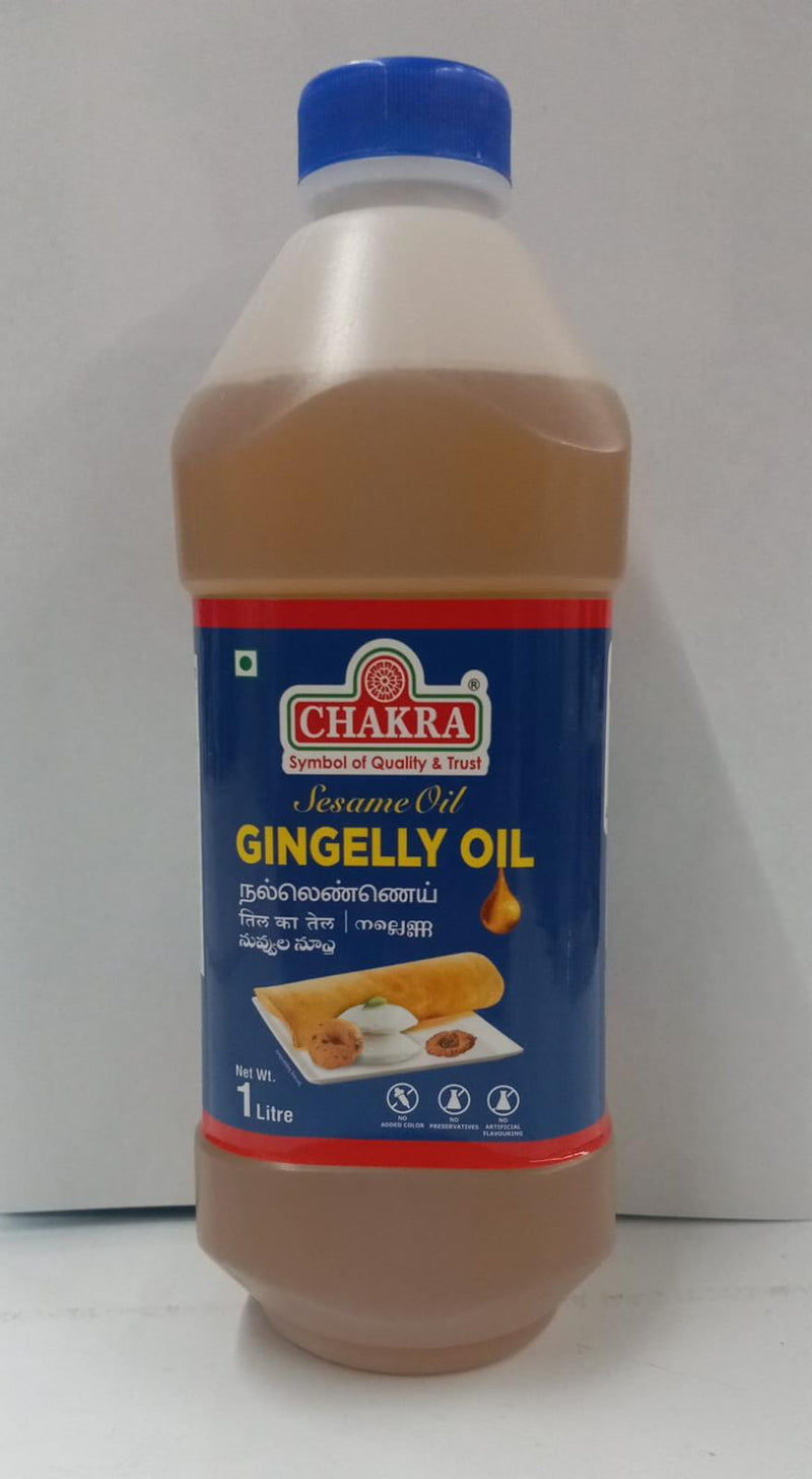 Chakra Gingelly Oil Sesame Oil, 1L
