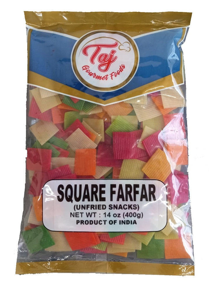 TAJ Fryums Farfar Square Unfried Snacks, 14oz(400g)