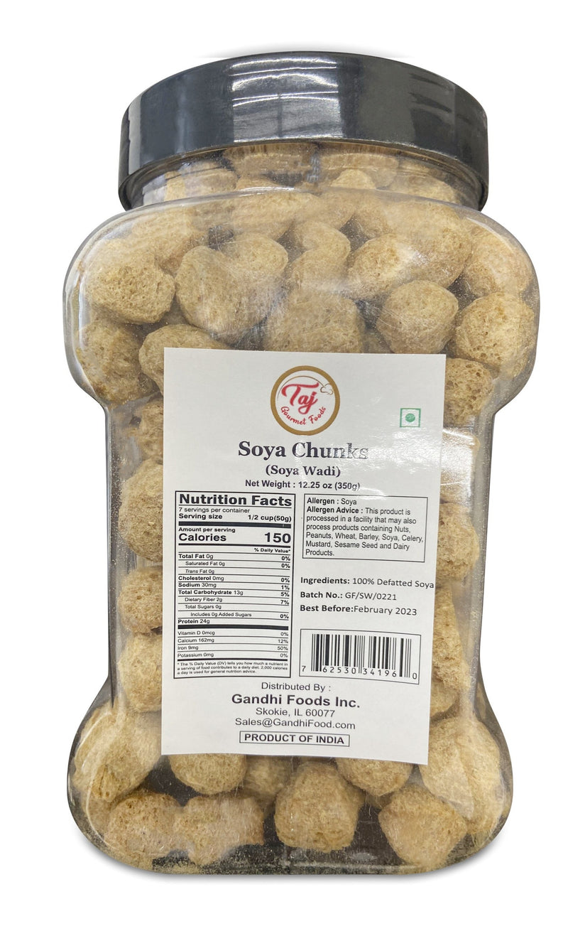 TAJ Soya Chunks, Soya Vadi (High Protein), 350g (12.35oz)