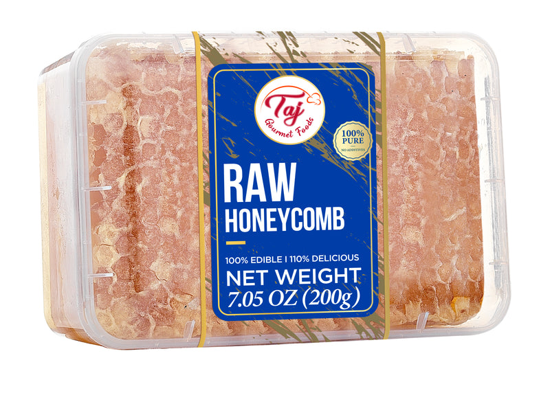TAJ All Natural Raw Honeycomb Turkish Honey Comb, 200g (7.05oz)