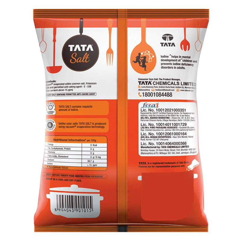Tata Salt - Evaporated Iodized Salt - Vegetarian - From India, 1kg