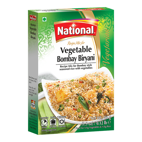 National Vegetable Bombay Biryani Recipe Mix 1.9 oz (55g)