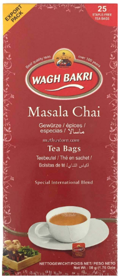 Wagh Bakri Masala Chai Tea Bags 25 tea Bags 50g(1.76oz)