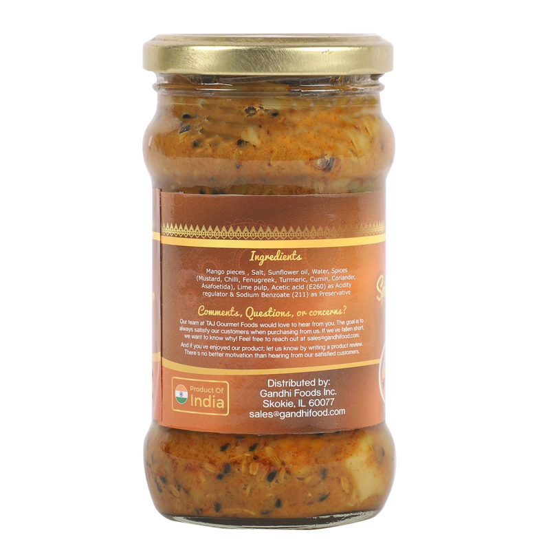TAJ Spicy Punjabi Mango Pickle, (Theeka Achar), 300g (10.5oz)