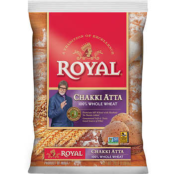 Royal Chakki Atta Whole Wheat Flour, 20lbs