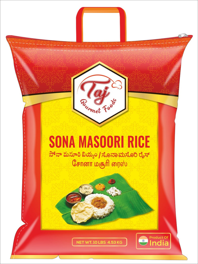 TAJ Sona Masoori Rice, 10-Pounds
