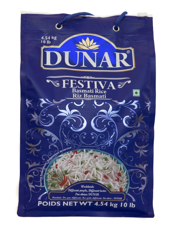 Dunar Festiva Pusa Basmati Rice, 10-Pounds