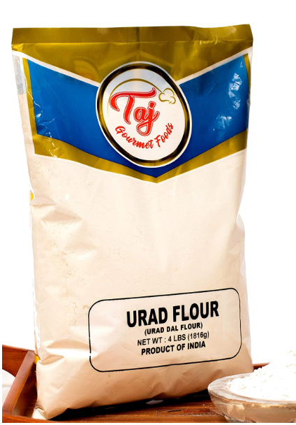 TAJ Urad Flour (White Lentil Flour, Udad Flour), 4-Pounds