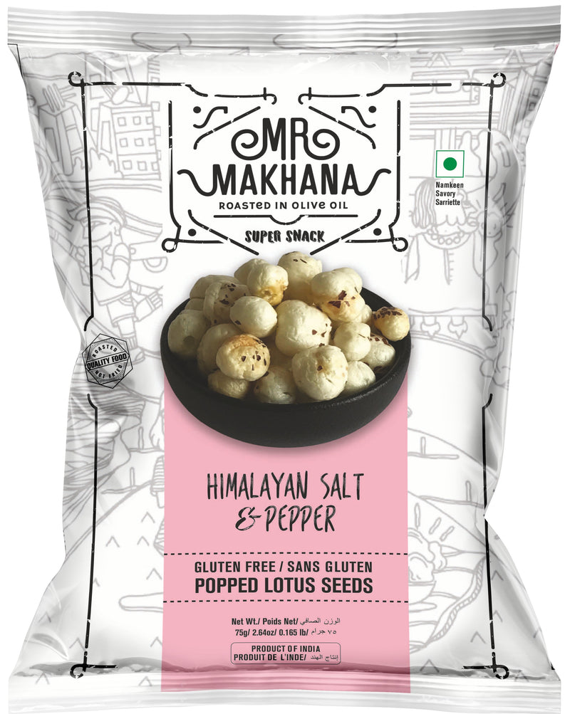MR. Makhana Himalayan Salt & Pepper - Flavored Makhana, 1-Pack