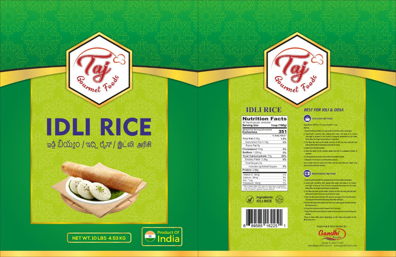 TAJ Idly Rice, Idli Rice, Short Grain Rice, 10-Pounds