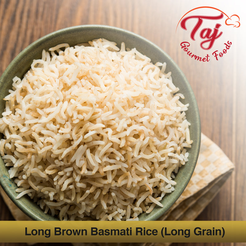 TAJ Brown Basmati Rice, Naturally Aged 10lbs