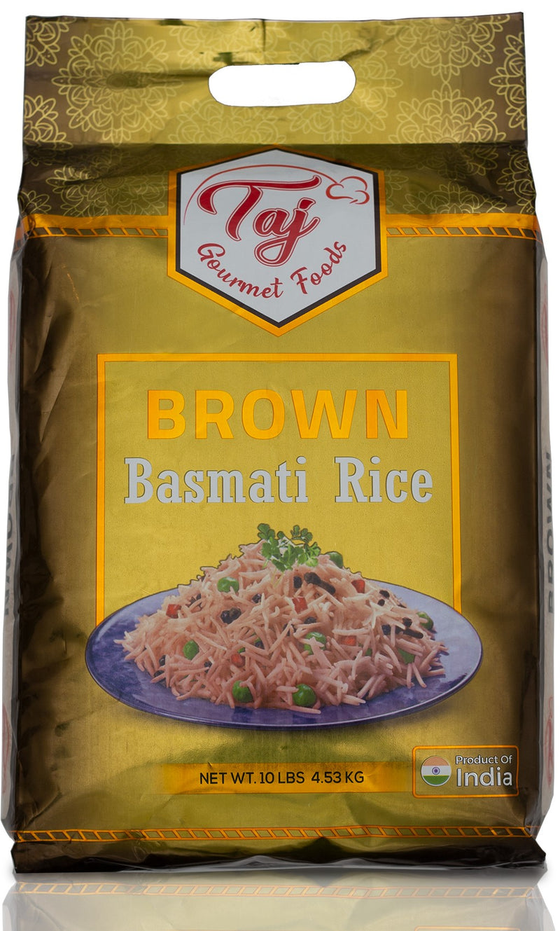 TAJ Brown Basmati Rice, Naturally Aged 10lbs