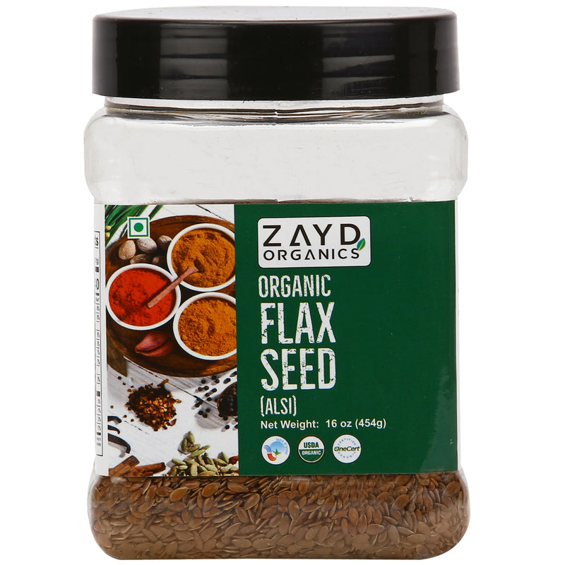 Zayd Organic Flax Seed 16oz, USDA Organic Certified