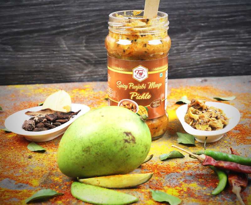 TAJ Spicy Punjabi Mango Pickle, (Theeka Achar), 300g (10.5oz)
