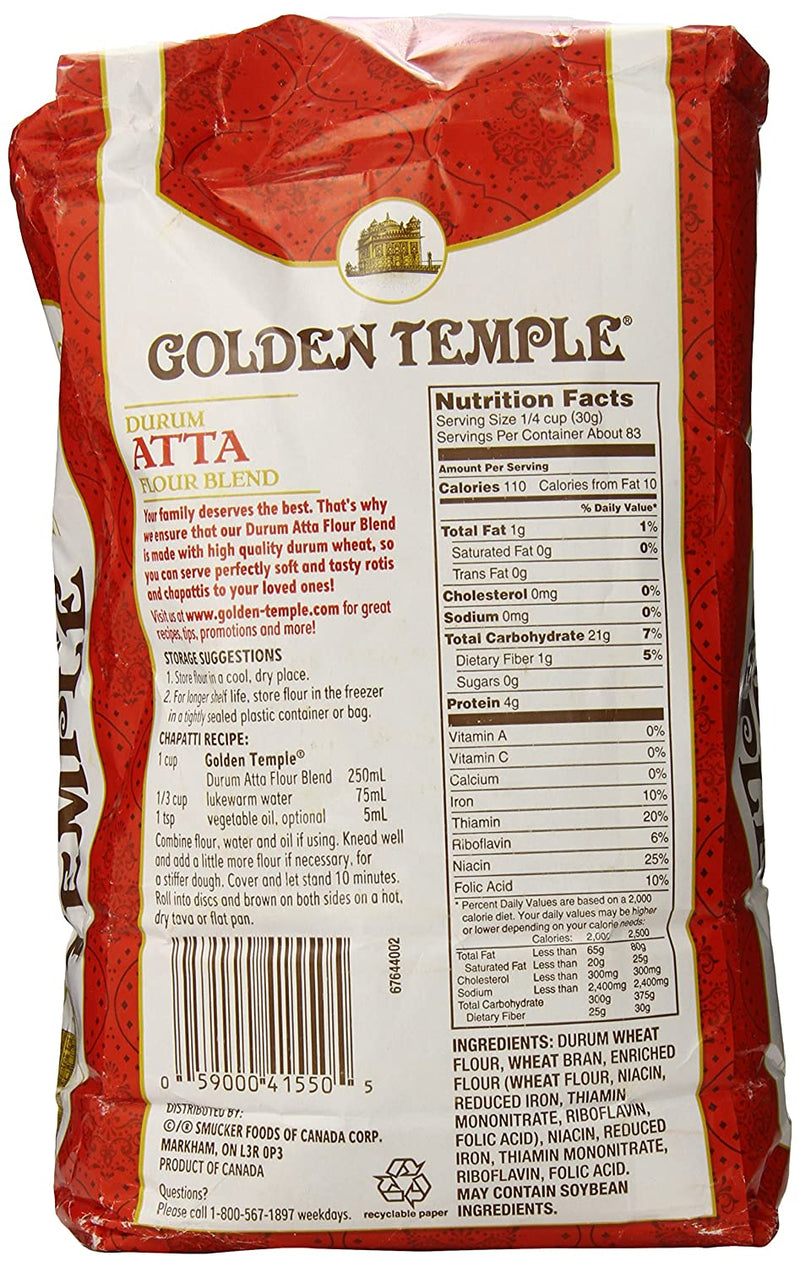 Golden Temple Durum Whole Wheat Atta Flour