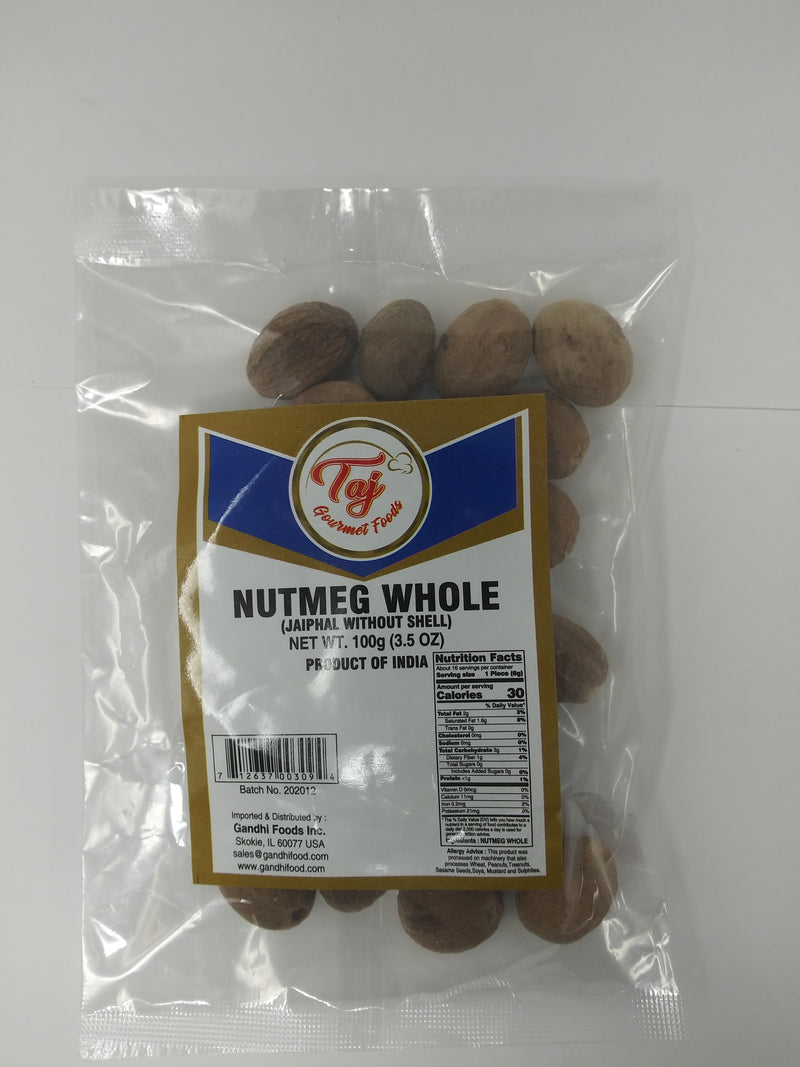 TAJ Nutmeg Whole (Various Sizes Available)